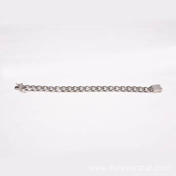 sterling silver 10mm width curb cuban link bracelets